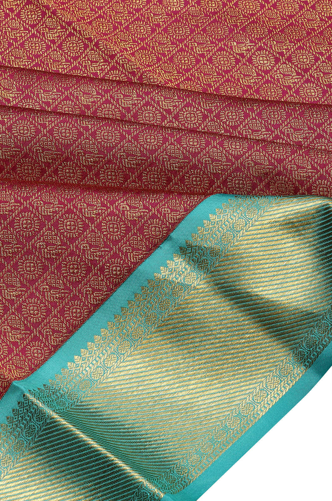 Taranga Kanchi Silk Brocade Brown Saree