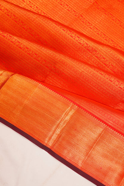 Taranga Kanchi Silk Brocade Red Saree