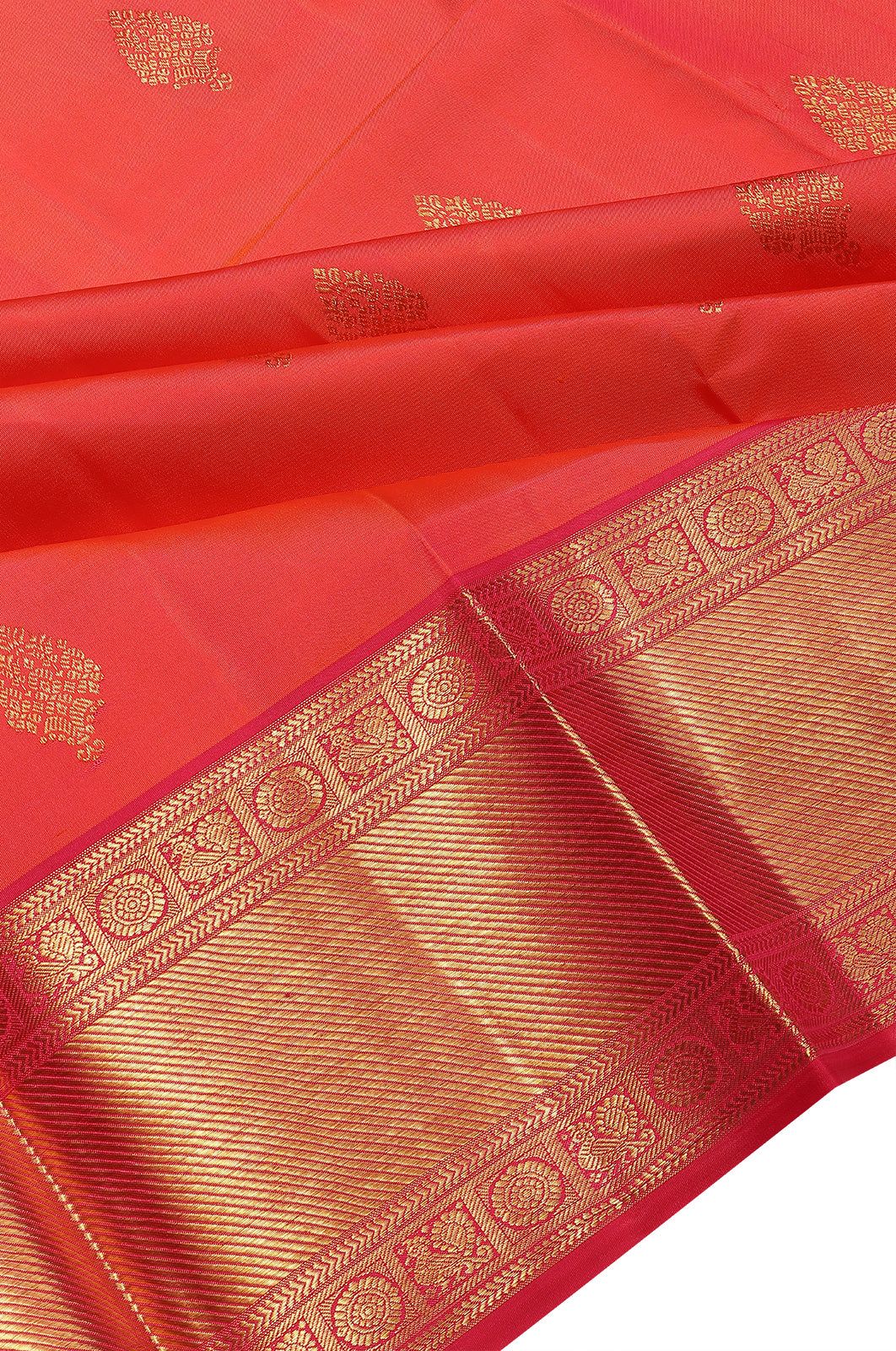 Taranga Kanchi Silk Butta Red Saree