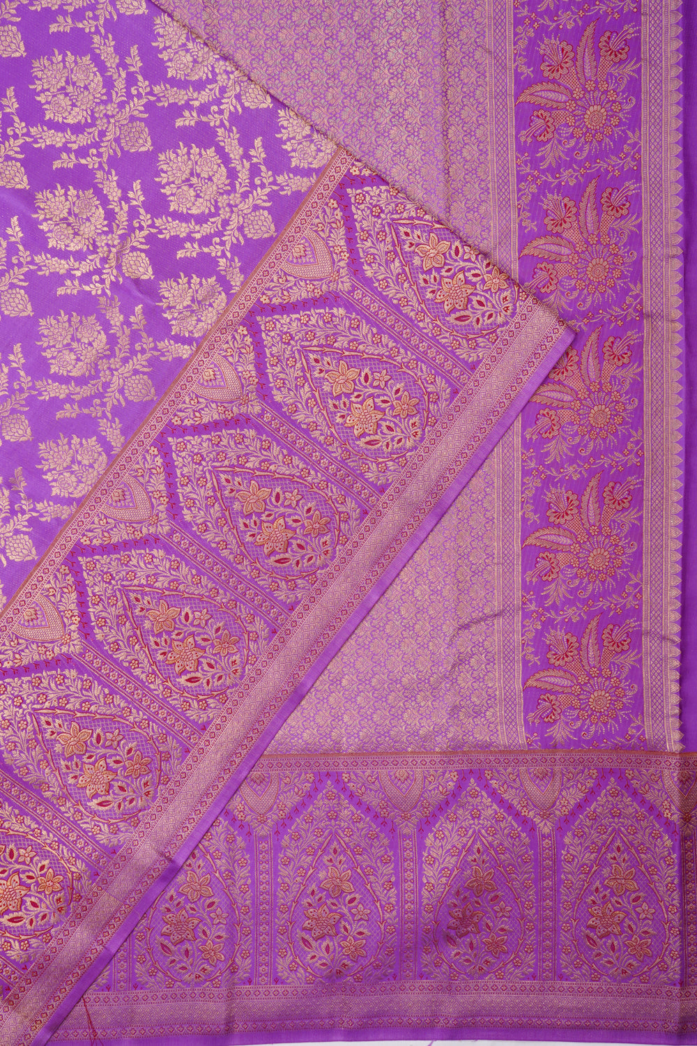 Taranga Kanchi Silk Brocade Lavender Saree