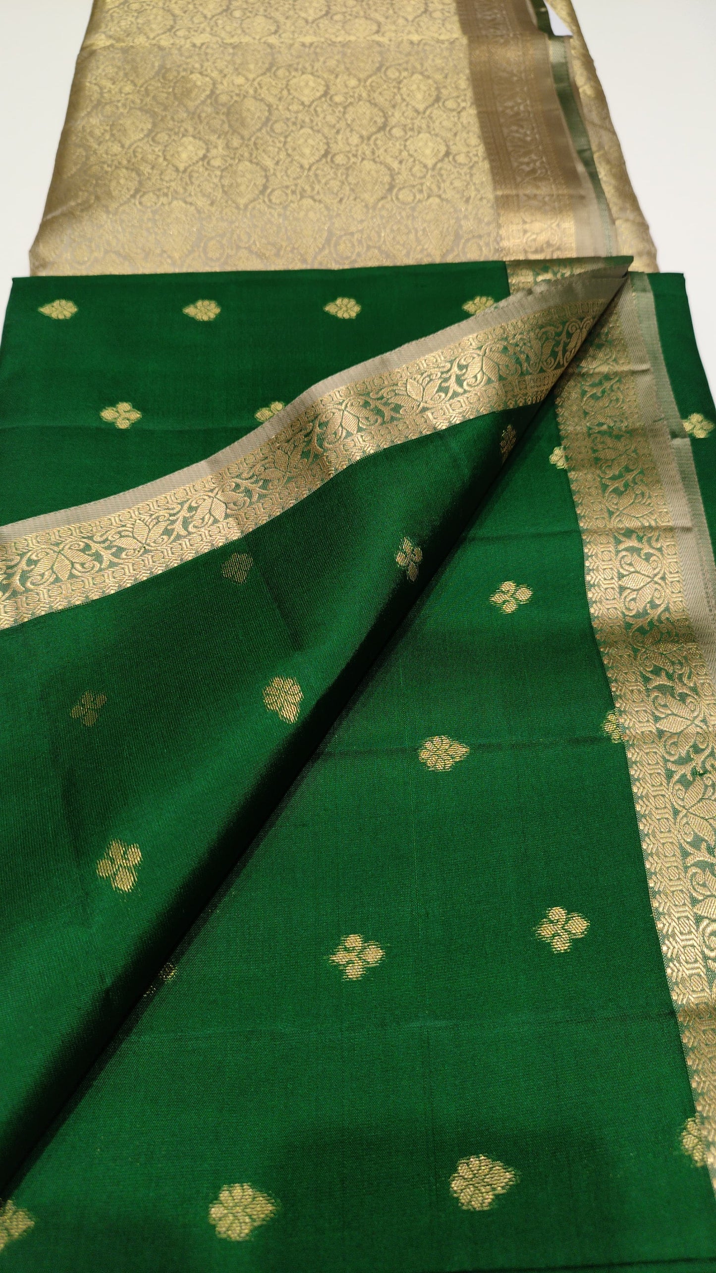 Coimbatore Soft Silk Butta Green Saree