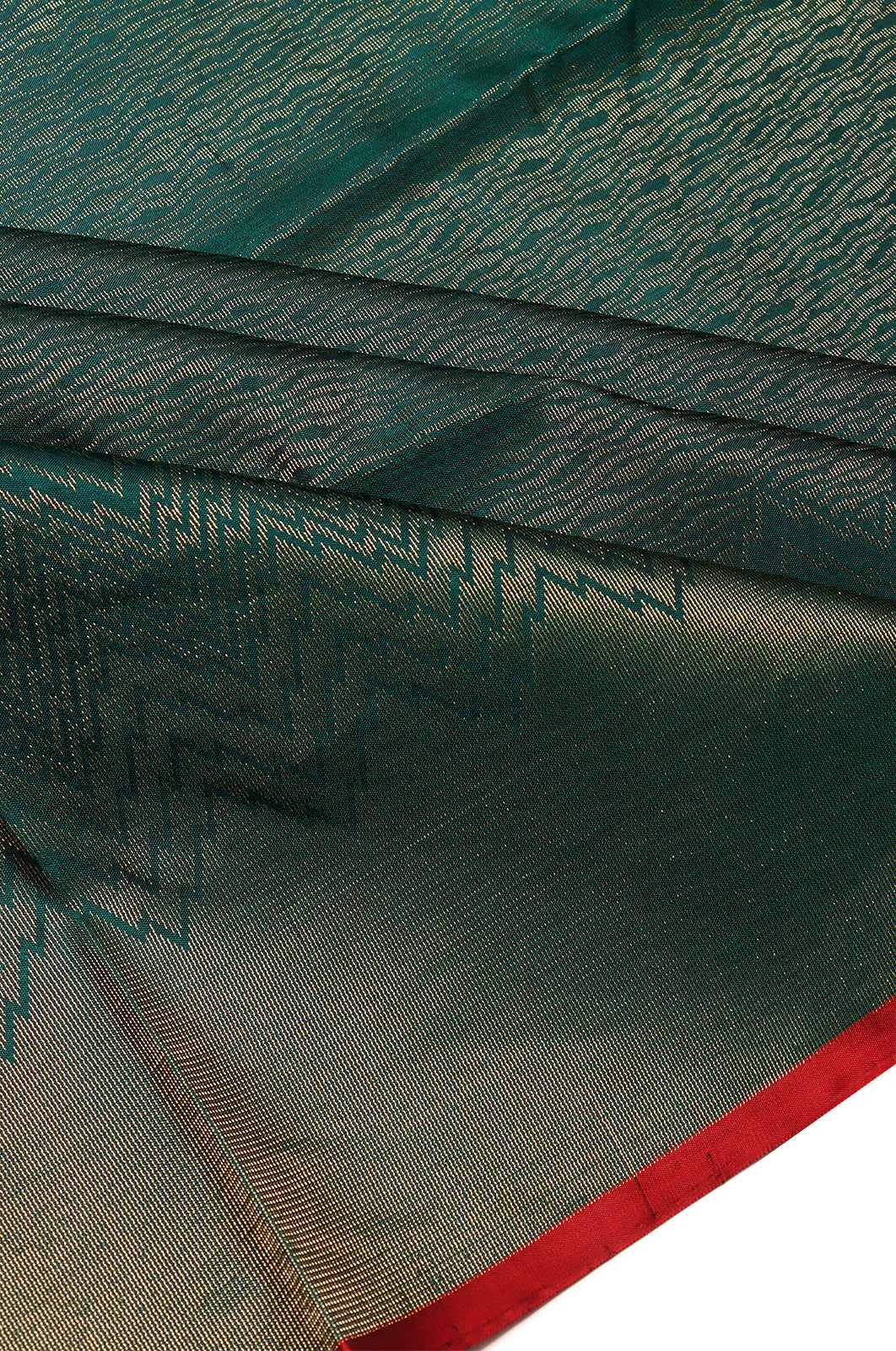 Coimbatore Silk Brocade Dark Green Saree