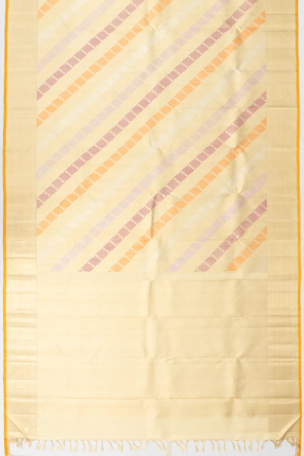 Kanchipuram Silk Tissue Brocade Gold Saree