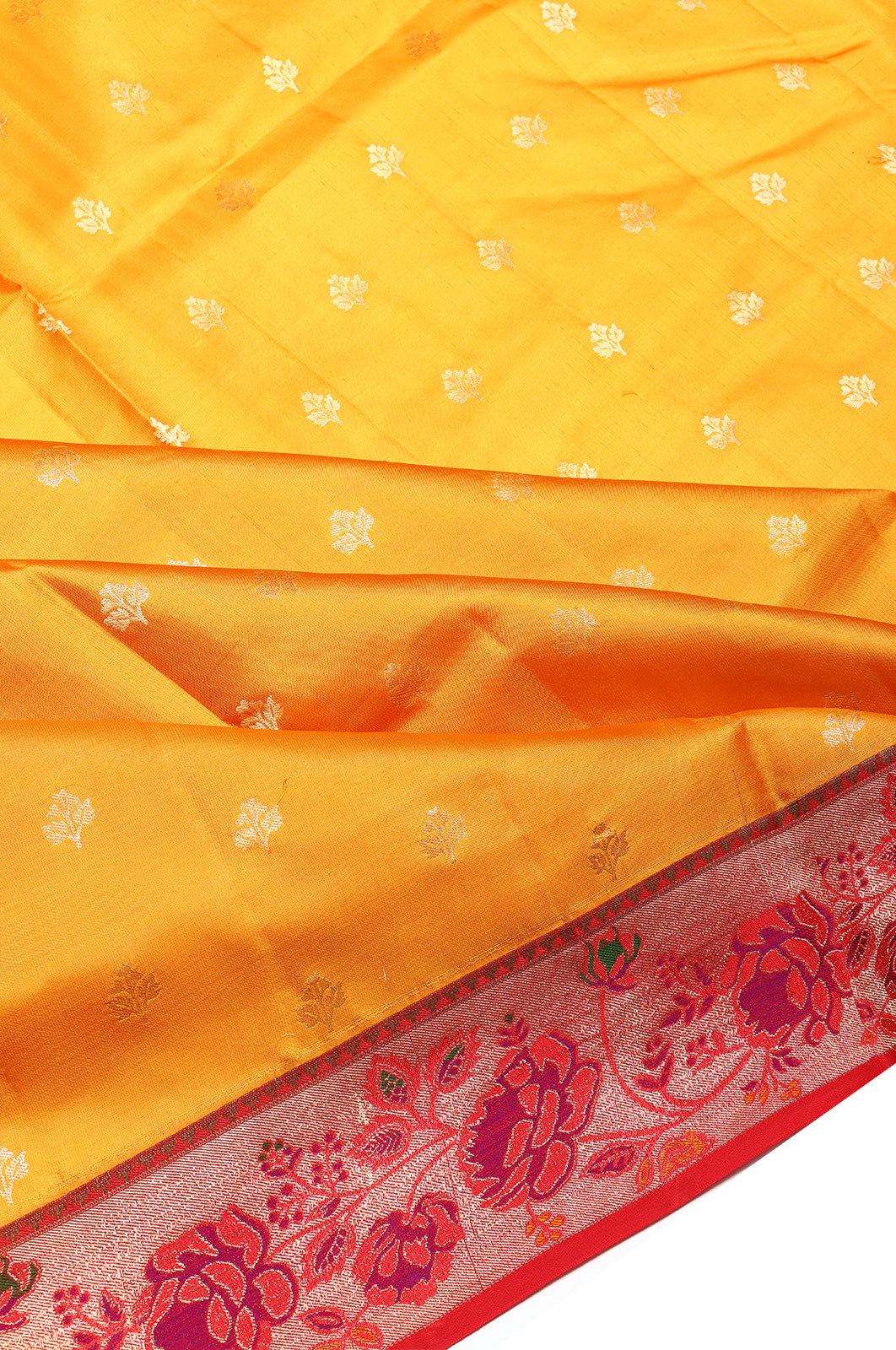 Coimbatore Silk Butta Yellow Saree