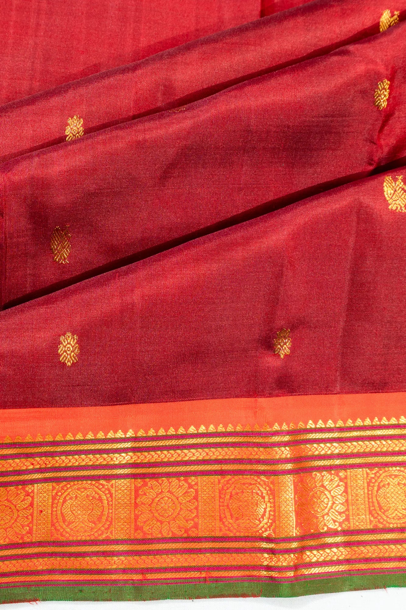 Classic Kanchipuram Silk Butta Maroon Saree