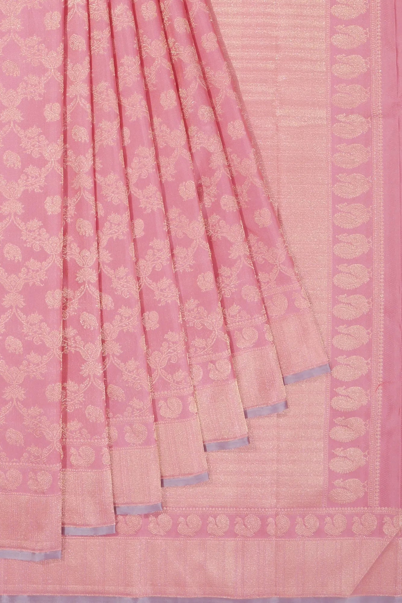 Taranga Kanchi Silk Jaal Pink Saree