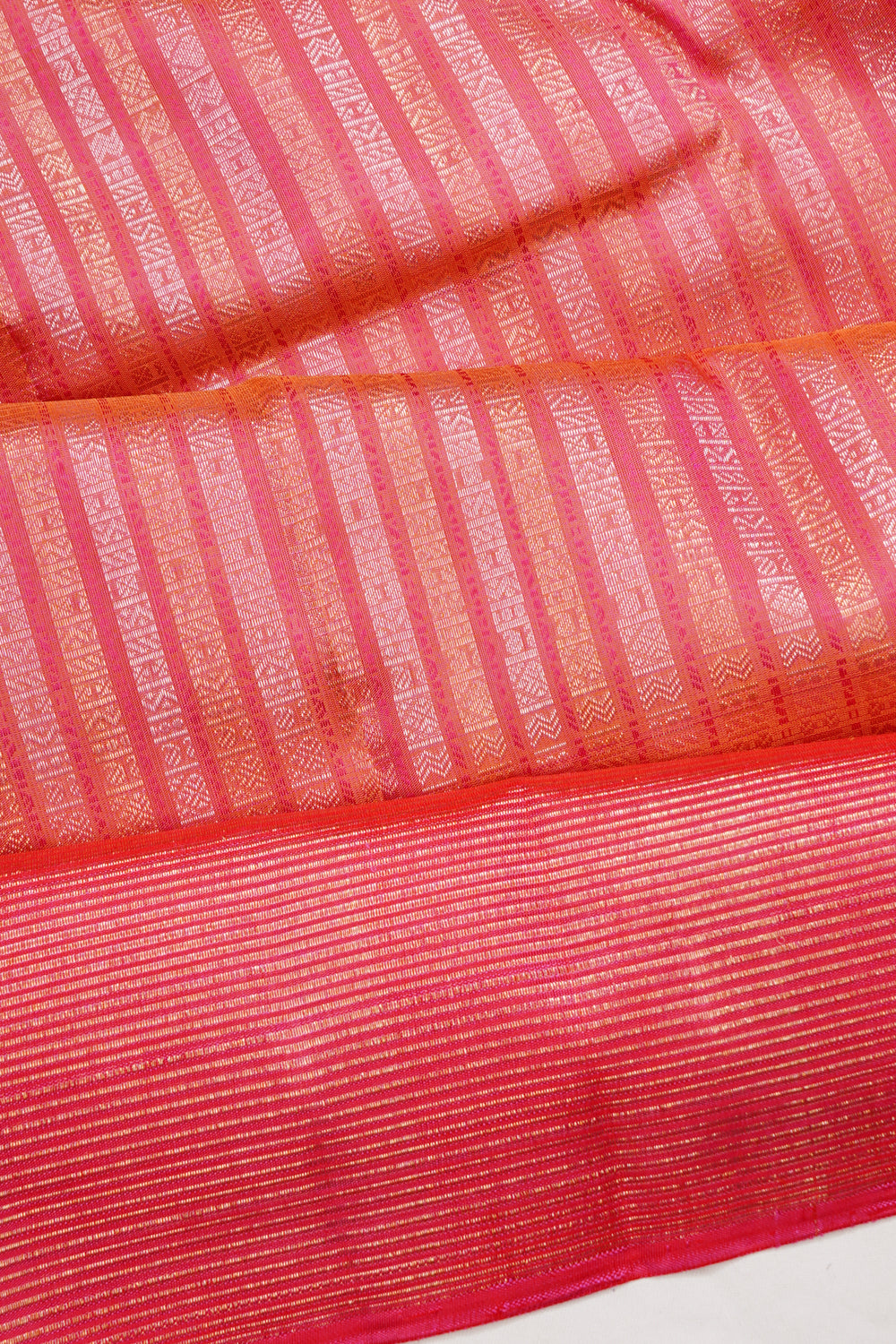 Kanchipuram Silk Brocade Pink Saree