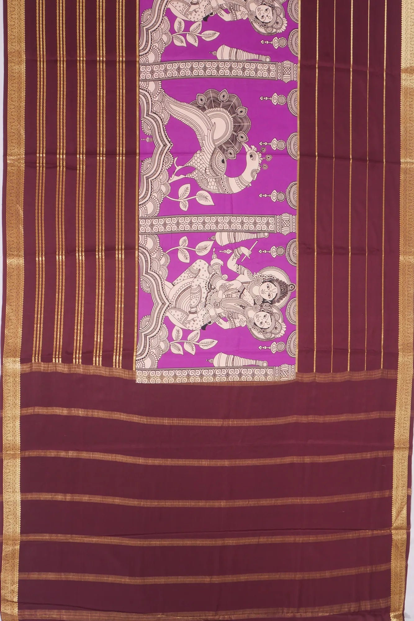 Kankatala Binny Silk Kalamkari Pink Saree g2