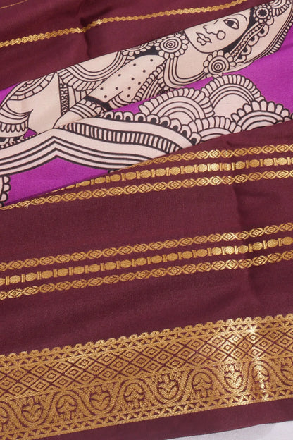 Kankatala Binny Silk Kalamkari Pink Saree g2