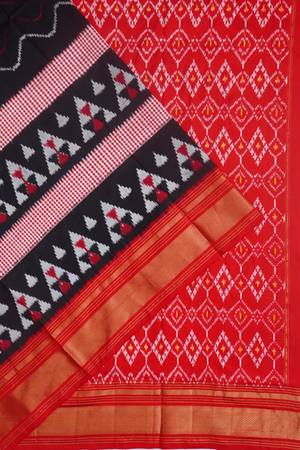 Pochampally Silk Ikat Black Saree