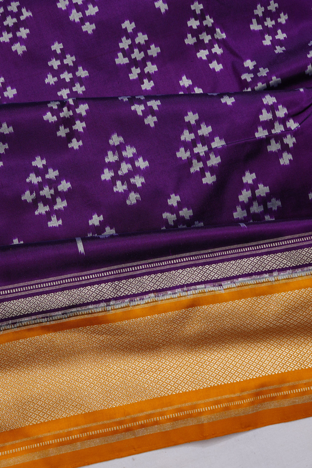 Pochampally Silk Ikat Violet Saree