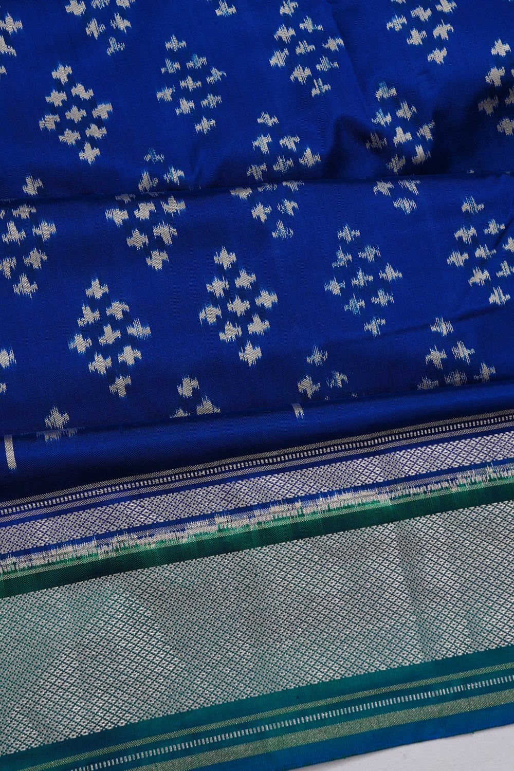 Pochampally Silk Ikat Dark Blue Saree