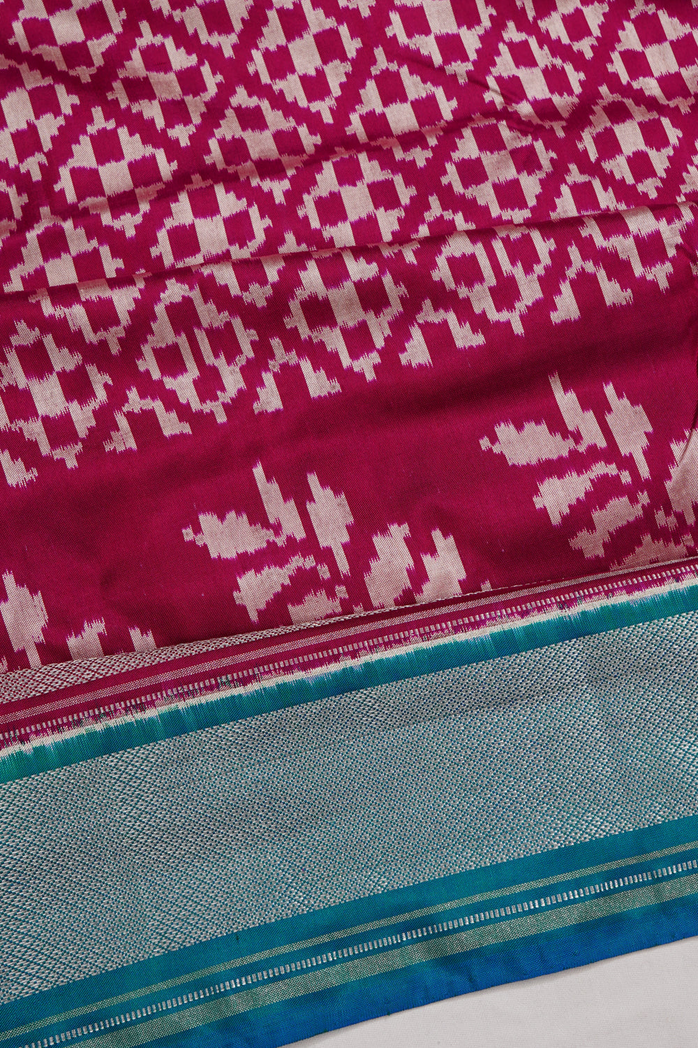 Pochampally Silk Ikat Pink Saree