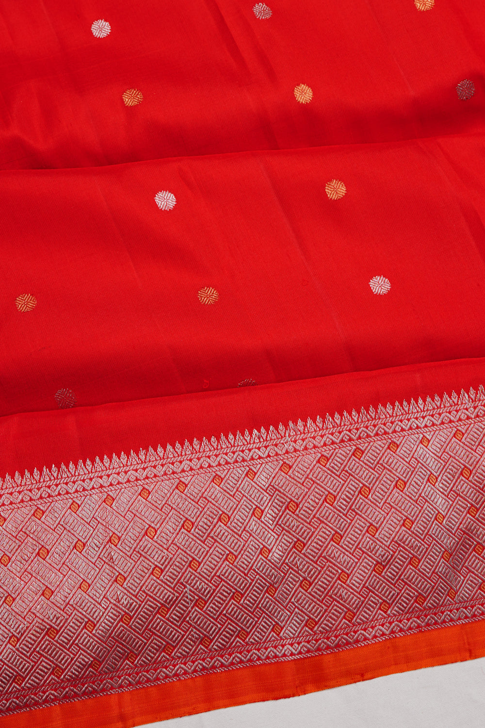 Banarasi Silk Butta Red Saree