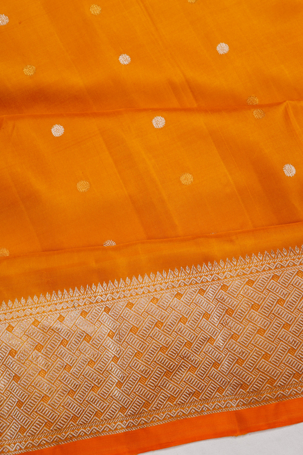 Banarasi Silk Butta Mustard Yellow Saree