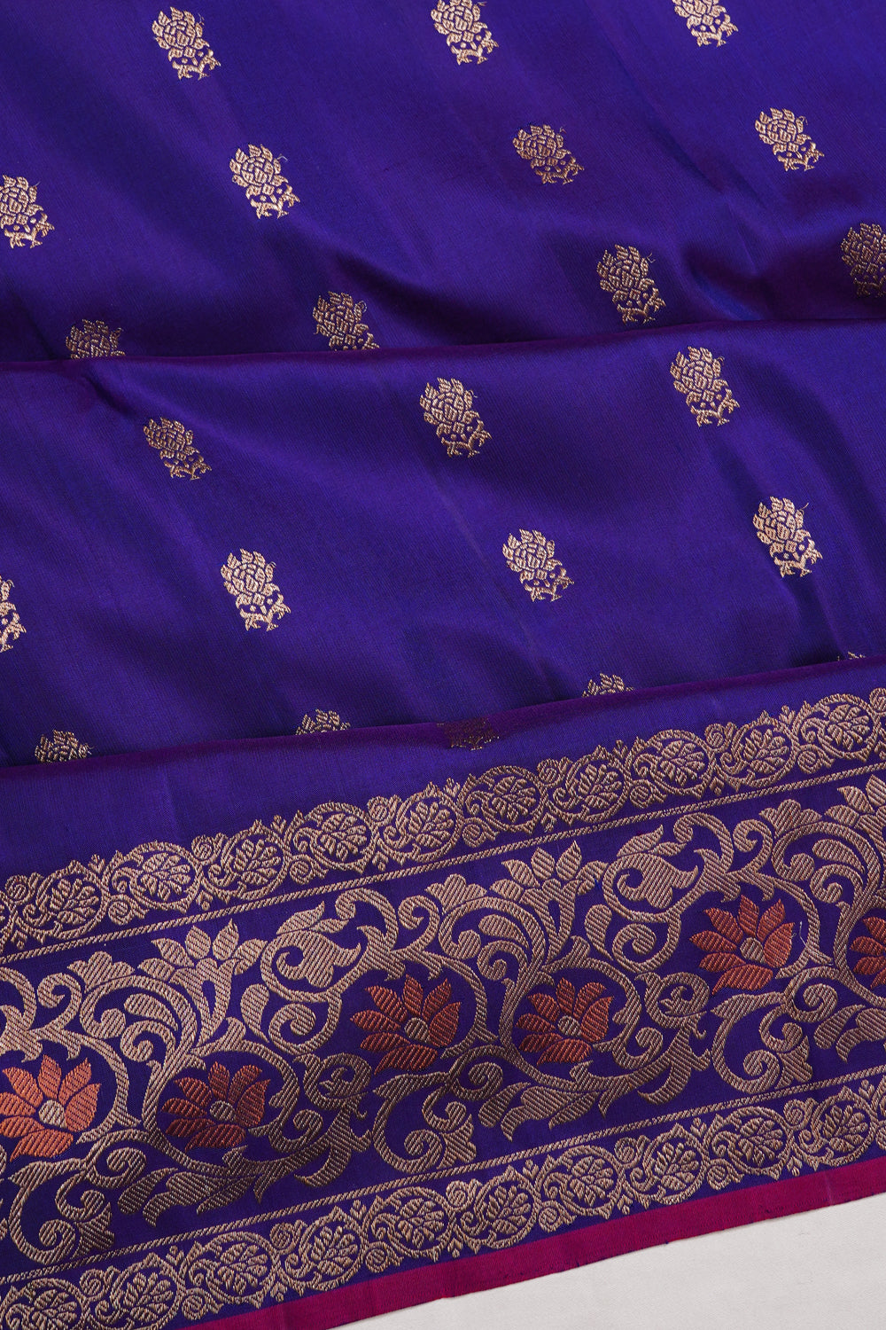 Banarasi Silk Butta Dark Blue Saree