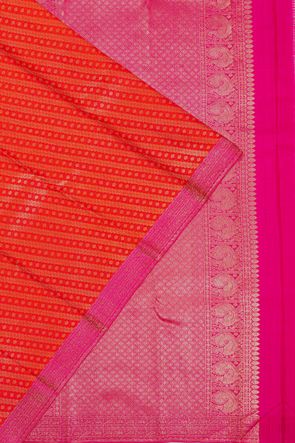 Kanchipuram Silk Brocade Red Saree