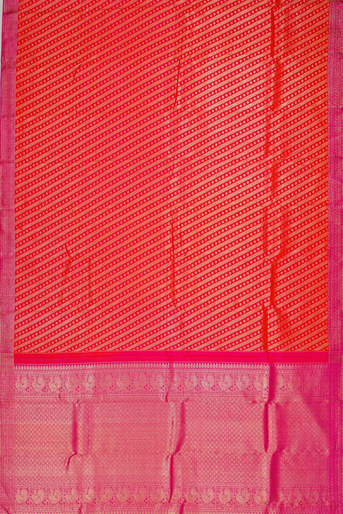 Kanchipuram Silk Brocade Red Saree