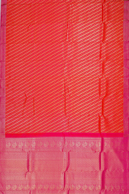 Kanchipuram Silk Brocade Red Saree