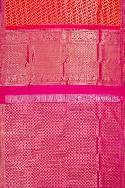 Kanchipuram Silk Brocade Red Saree