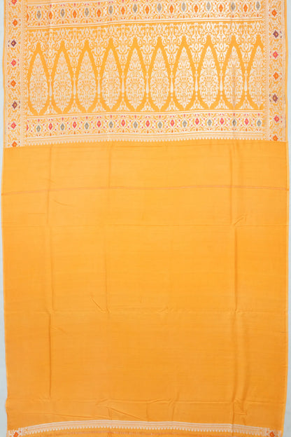Banarasi Tussar Georgette Jaal Yellow Saree