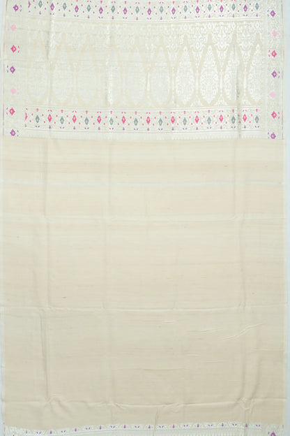 Banarasi Tussar Georgette Jaal Beige Saree