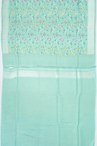 Banarasi Tussar Georgette Jaal Blue Saree