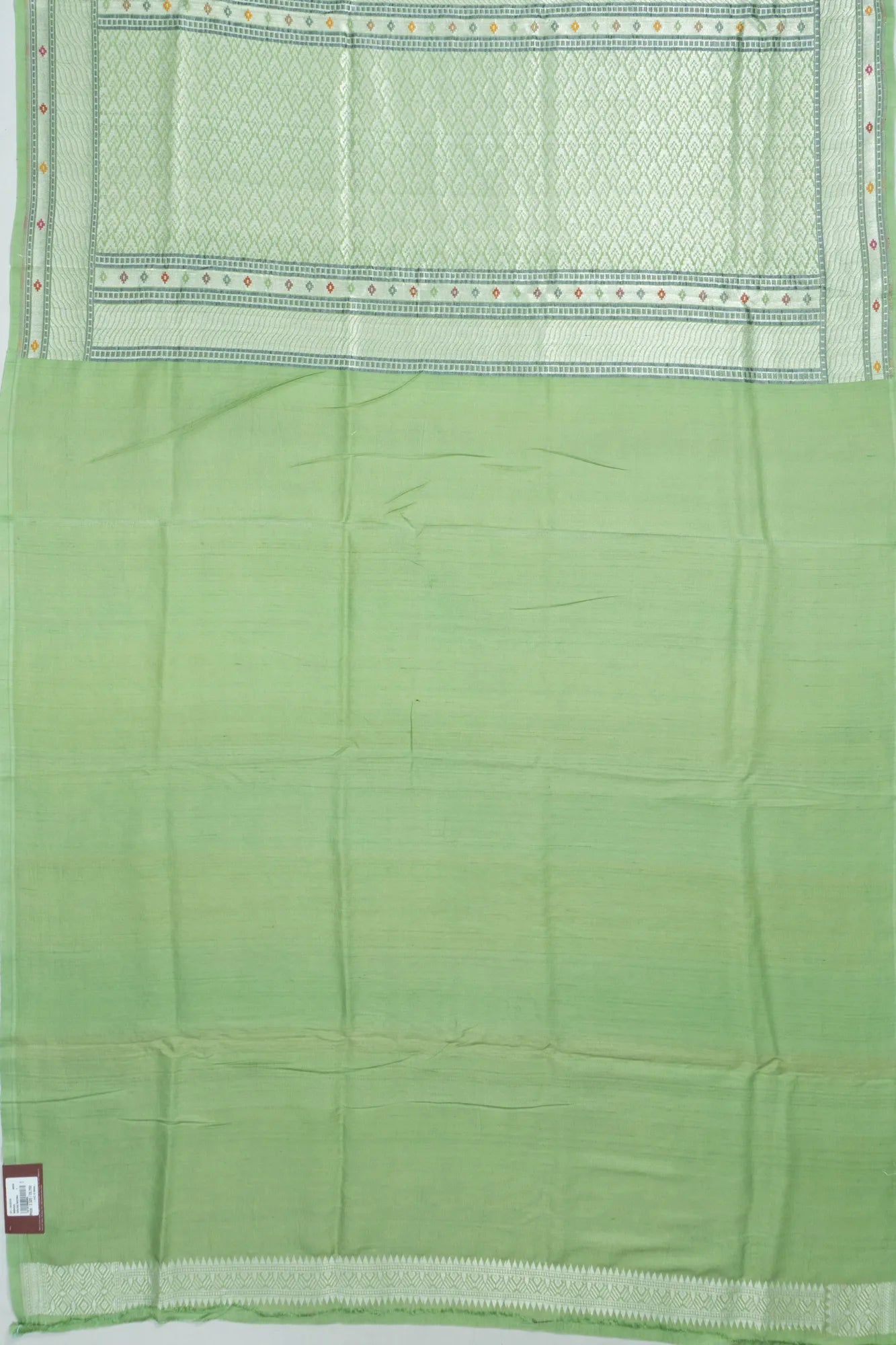 Banarasi Tussar Georgette Butta Pista Green Saree