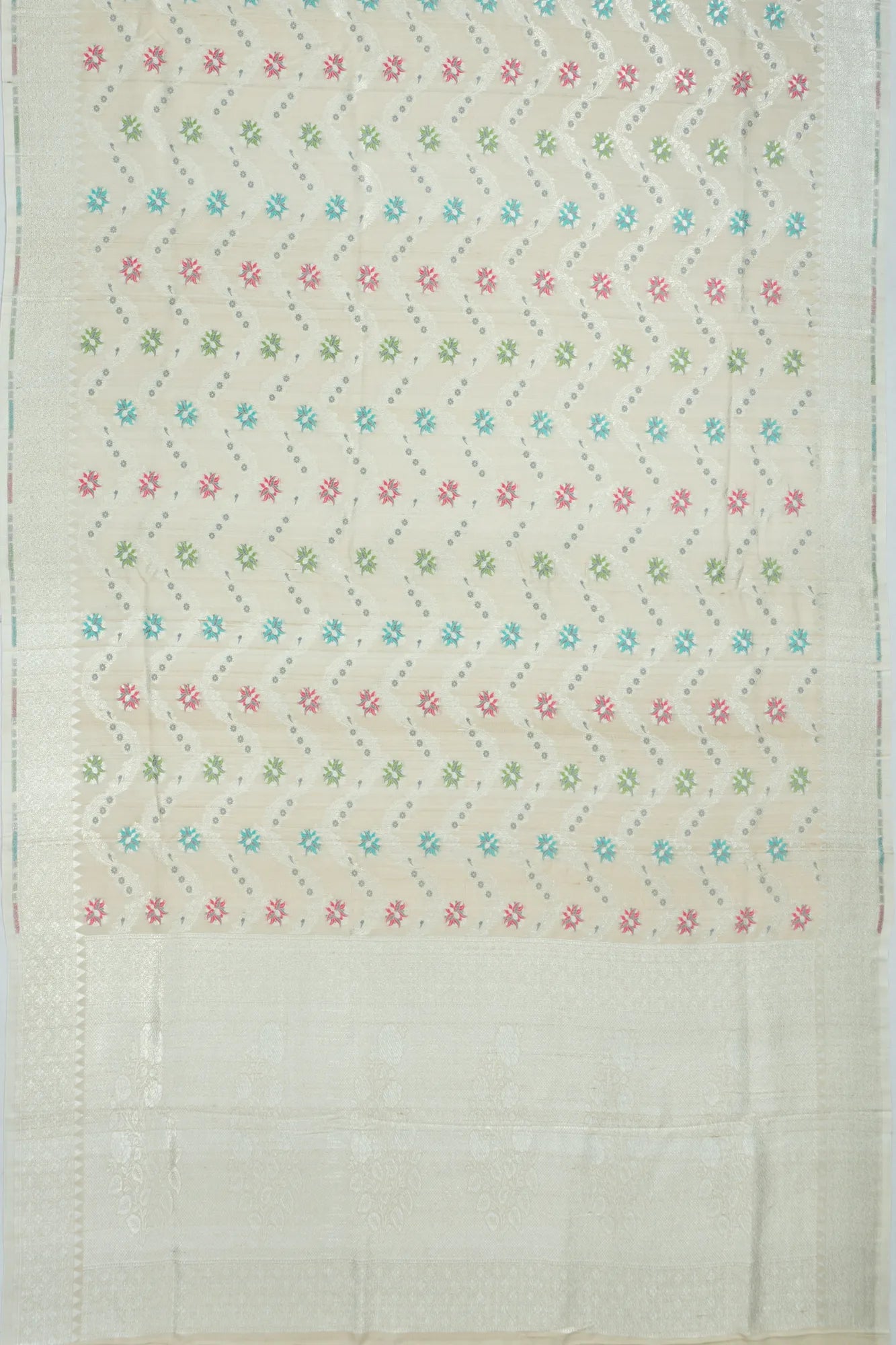 Banarasi Tussar Georgette Jaal Beige Saree