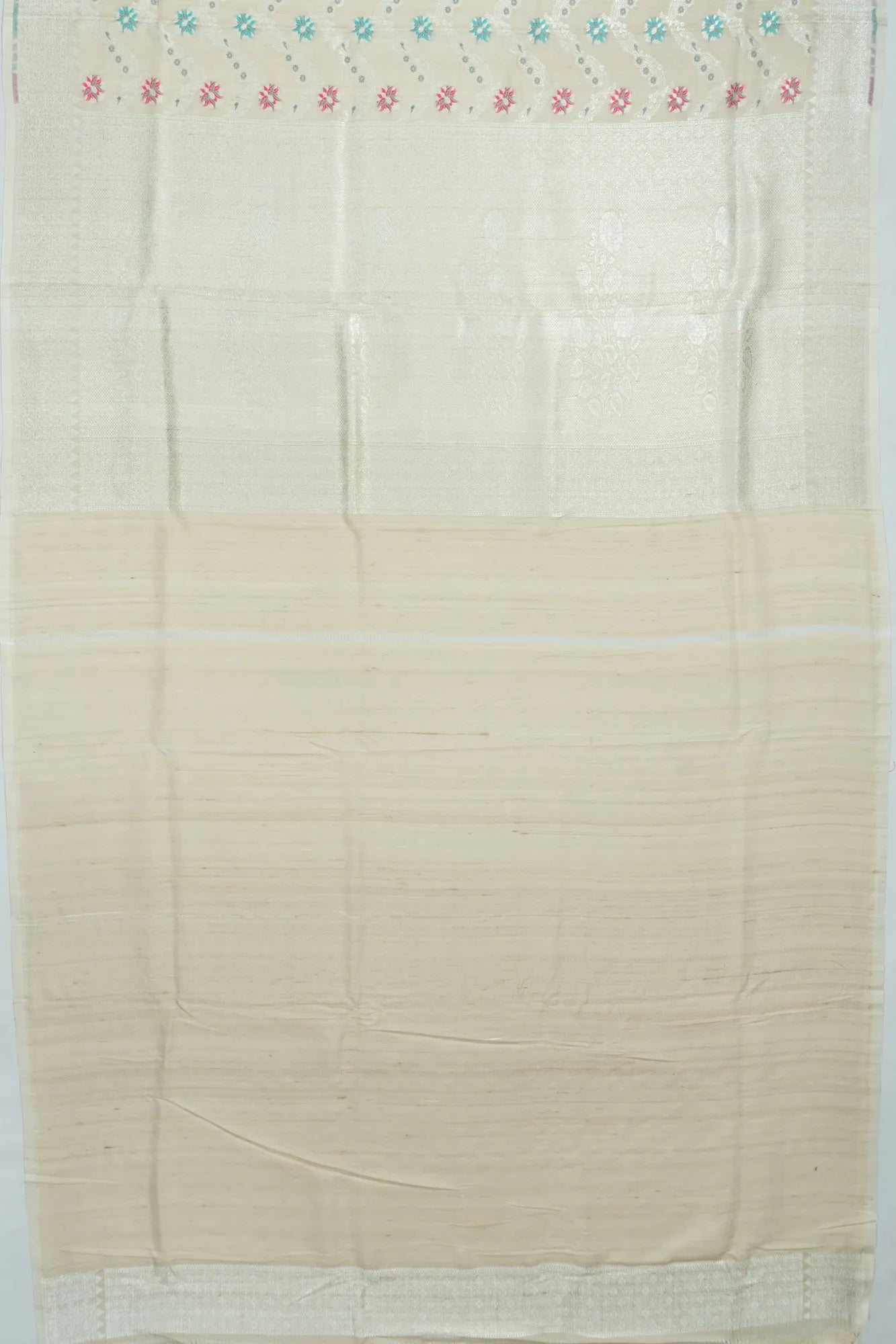 Banarasi Tussar Georgette Jaal Beige Saree