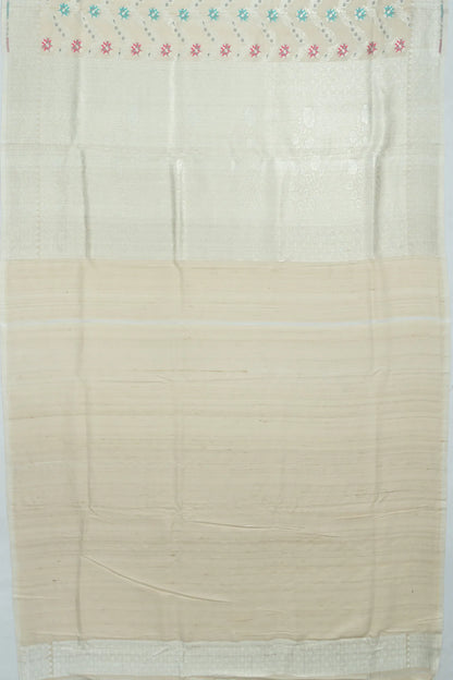 Banarasi Tussar Georgette Jaal Beige Saree