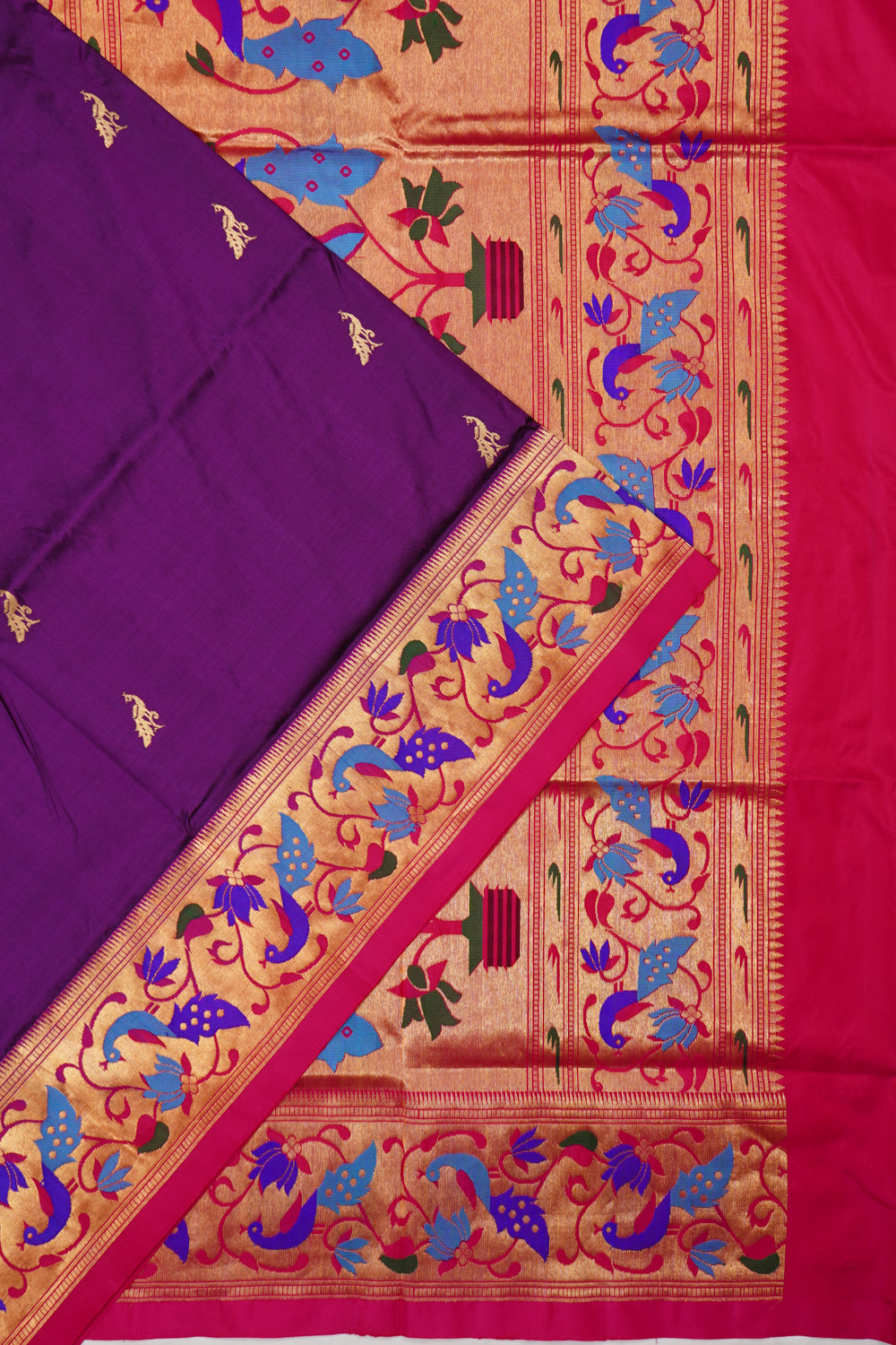 Muniya Silk Butta Purple Saree