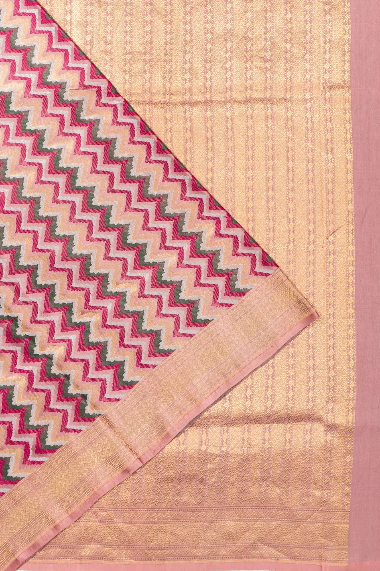 Banarasi Silk Brocade Pink Saree