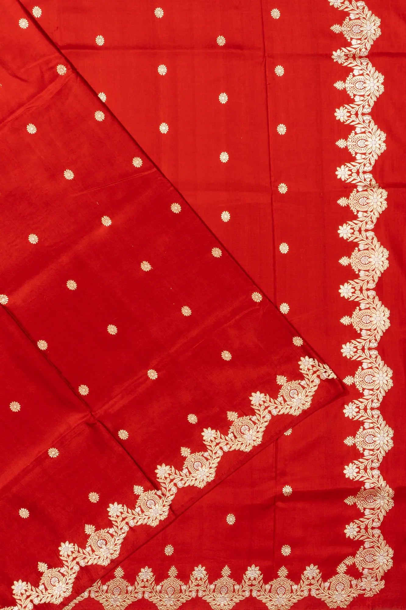 Banarasi Silk Butta Red Saree