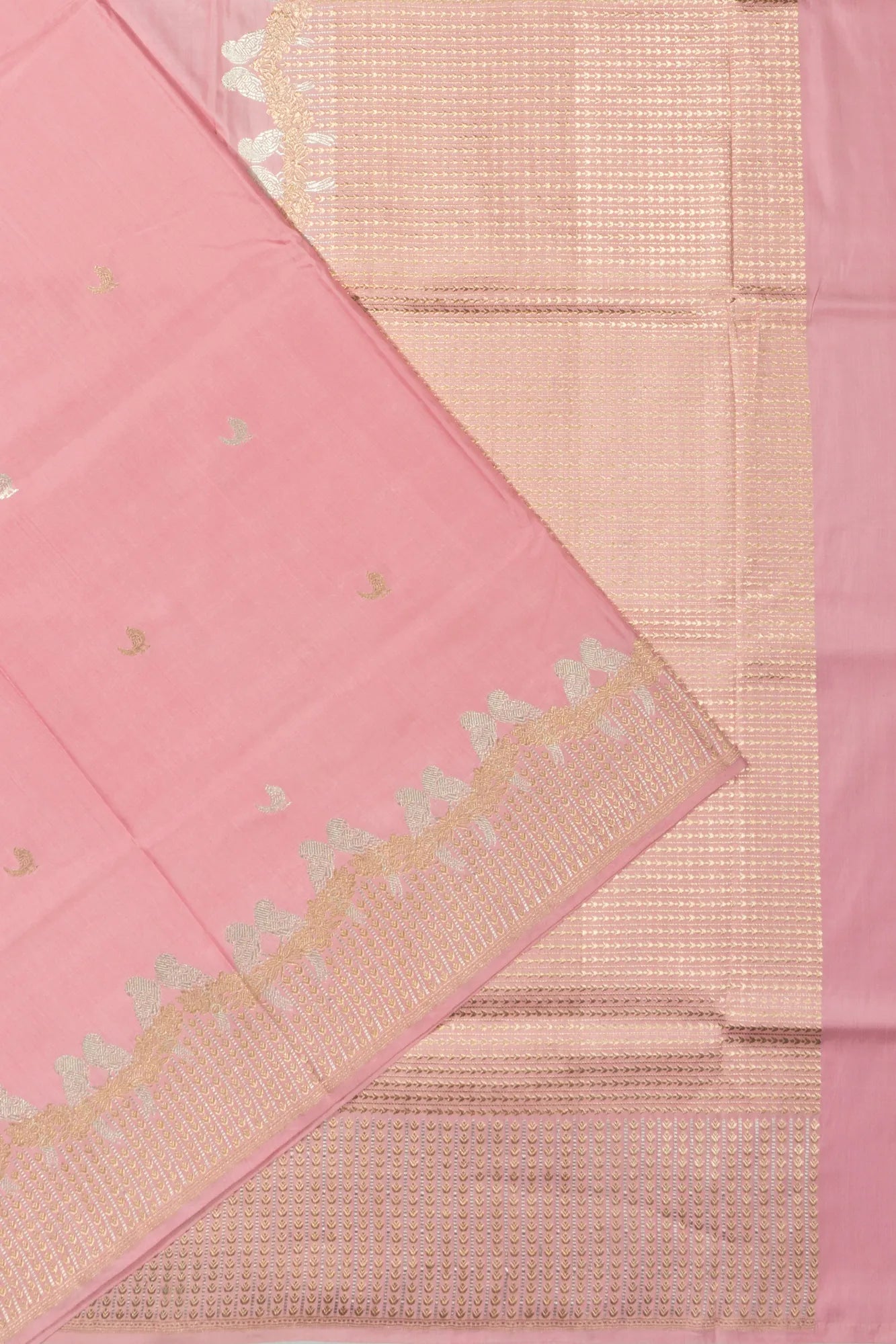 Banarasi Silk Butta Baby Pink Saree