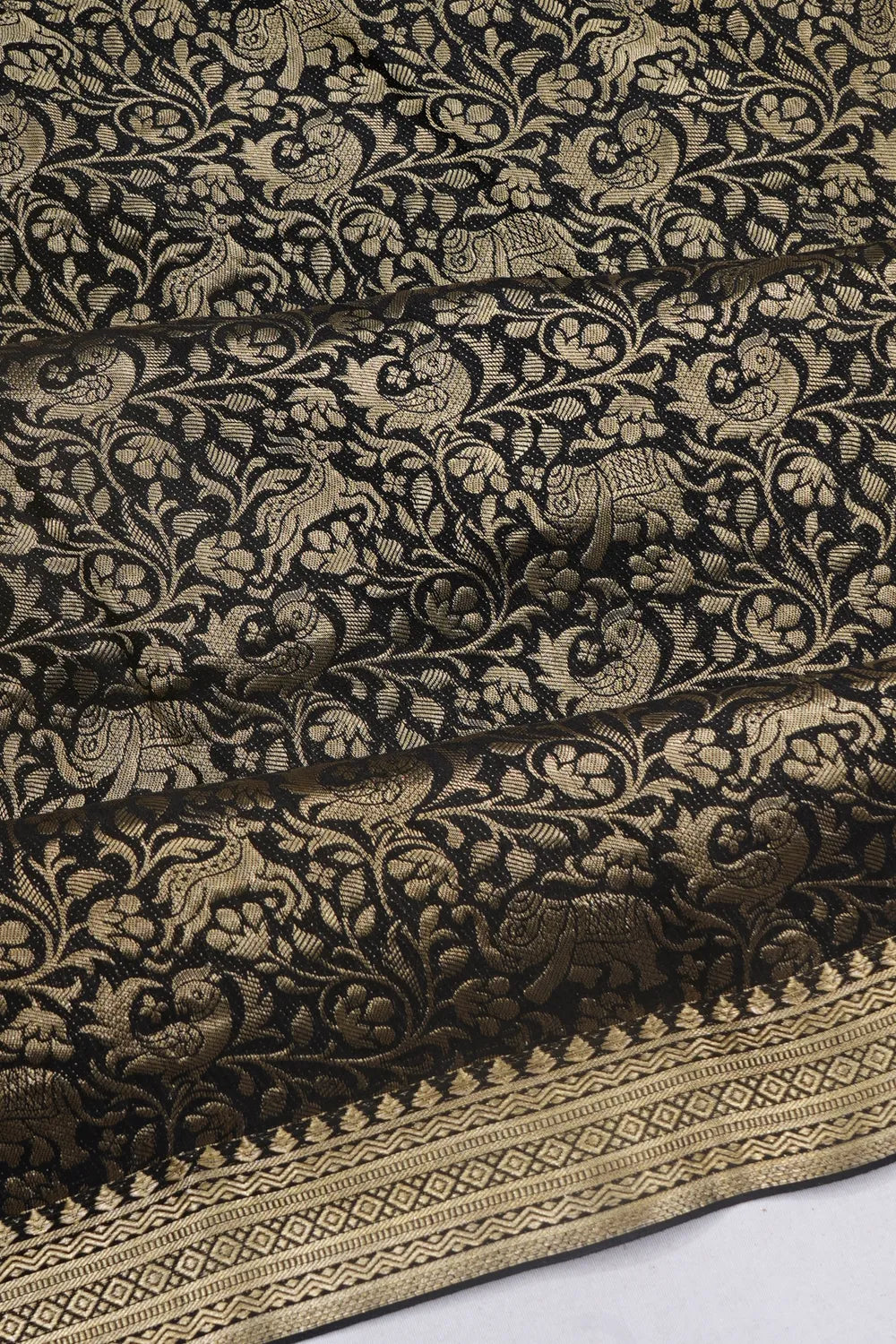 Binny Georgette Brocade Black Saree