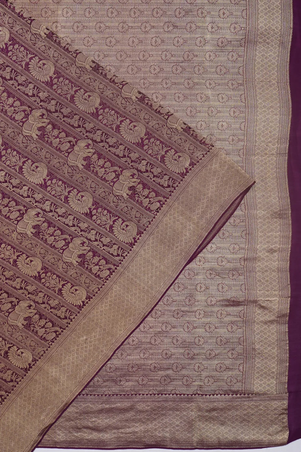 Binny Georgette Brocade Purple Saree