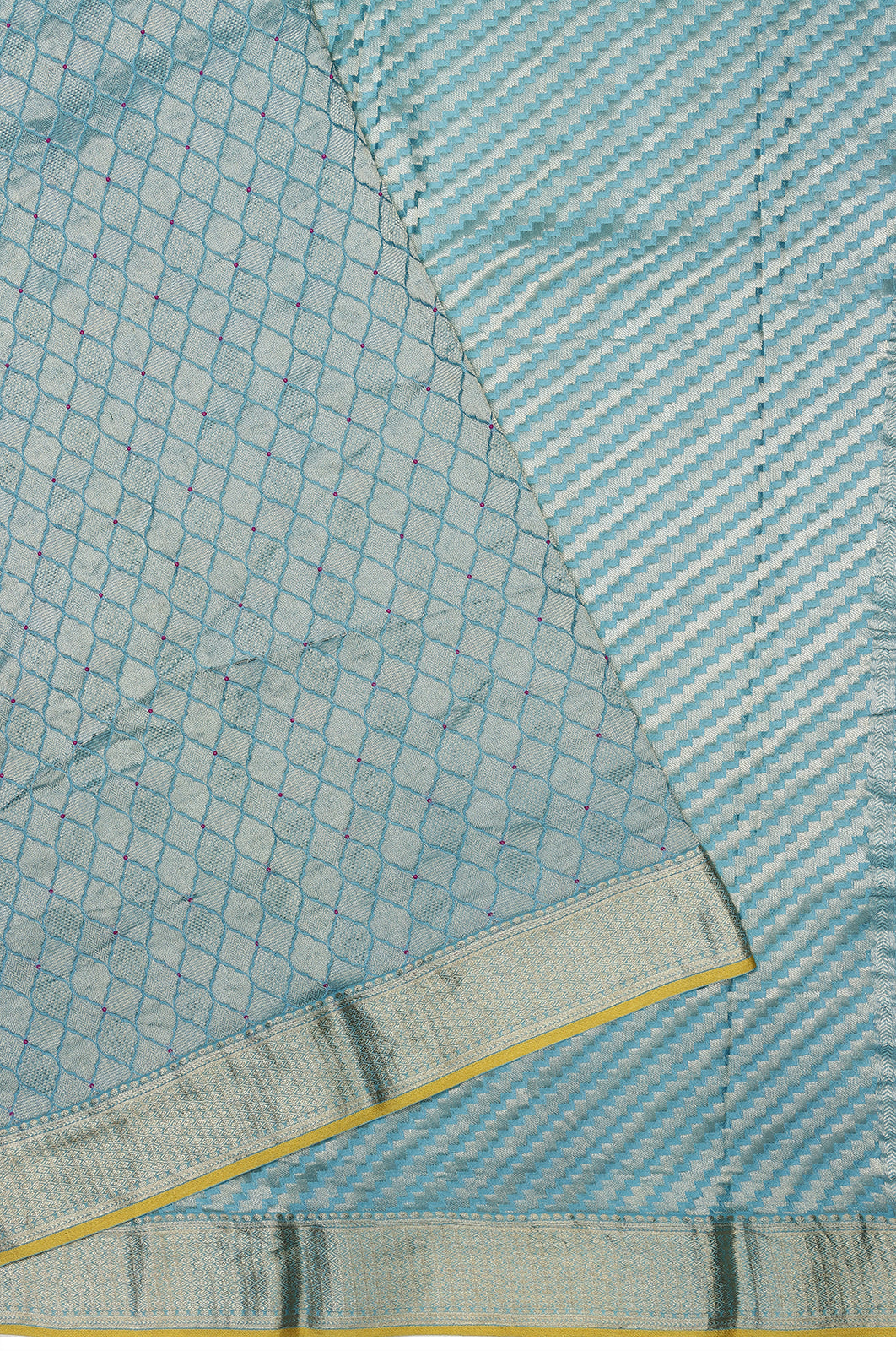 Binny Silk Brocade Sky Blue Saree