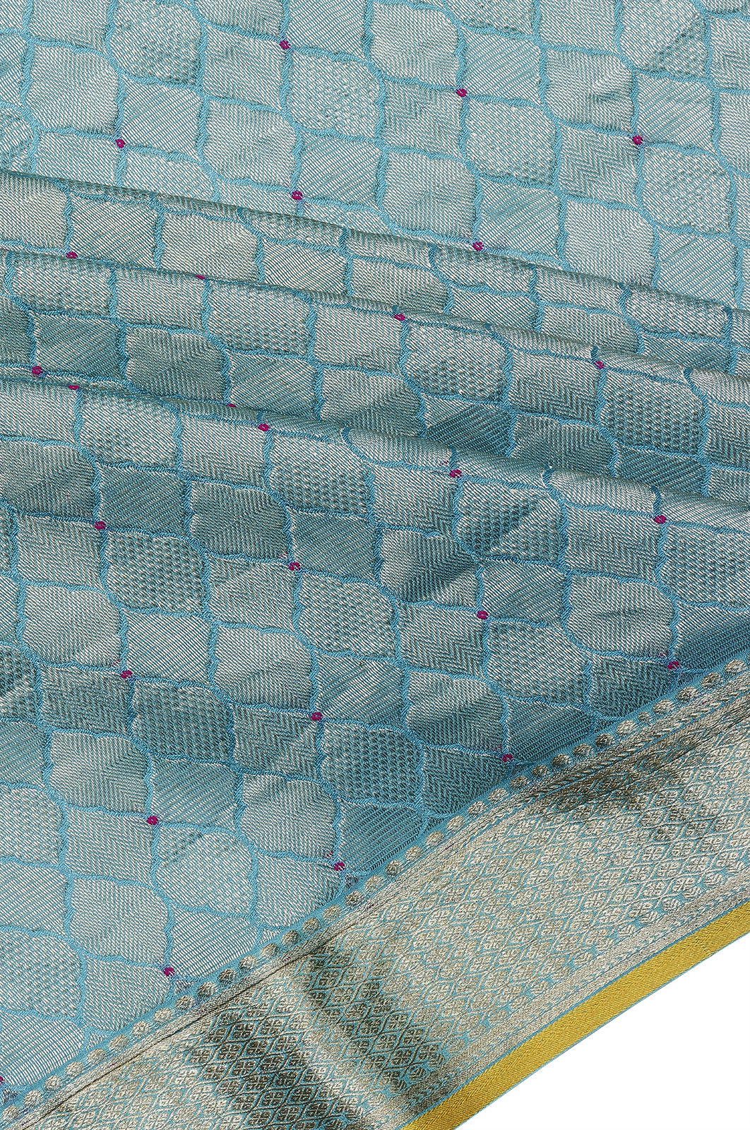 Binny Silk Brocade Sky Blue Saree