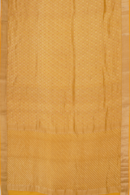 Banarasi Silk Brocade Yellow Saree