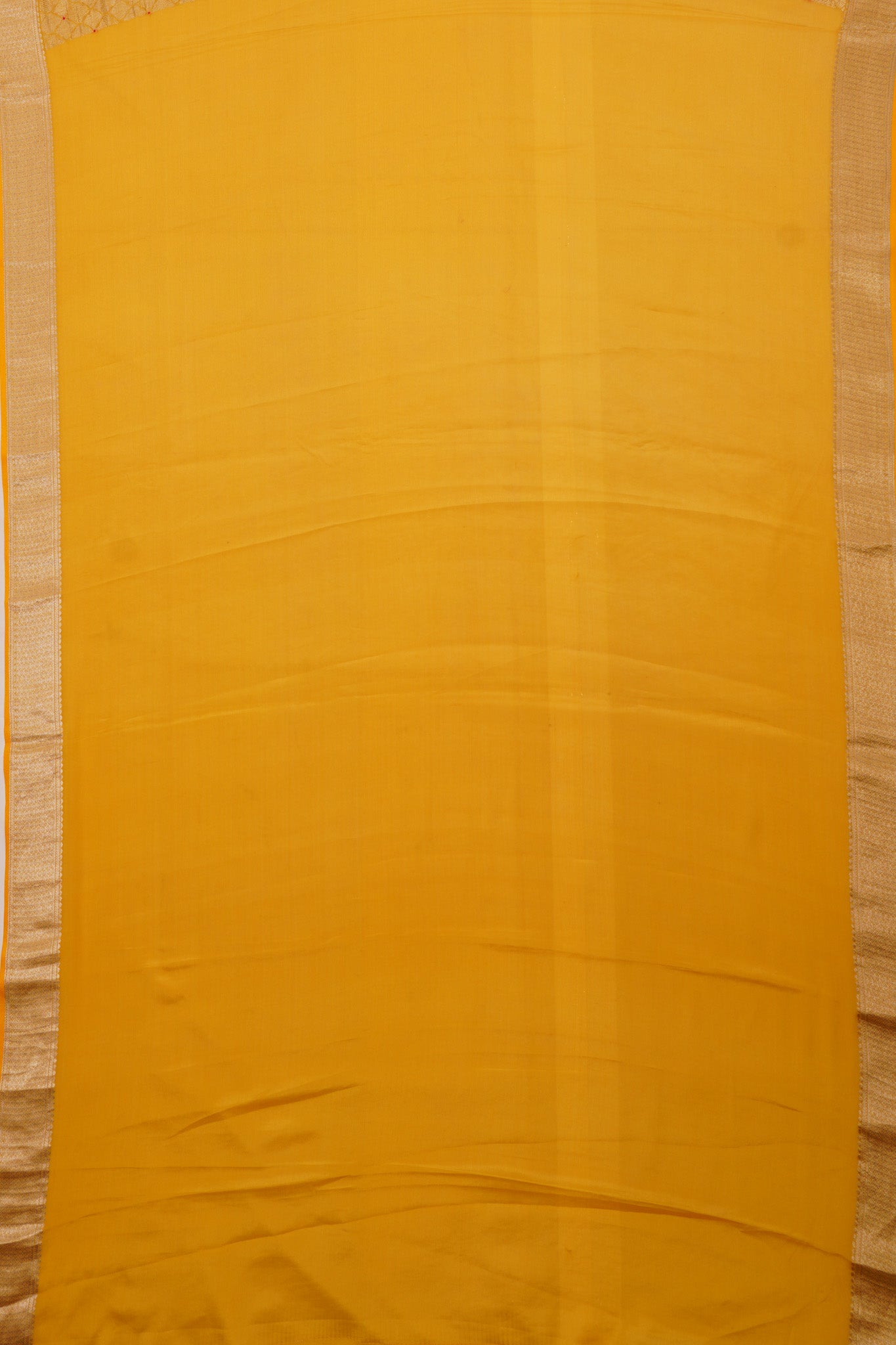 Banarasi Silk Brocade Yellow Saree