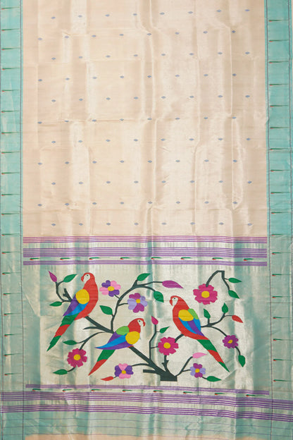 paithani-silk-tissue-butta-white-saree-with-single-muniya-border-1215772059