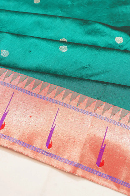 paithani-silk-butta-teal-green-saree-with-single-muniya-border-1215772060