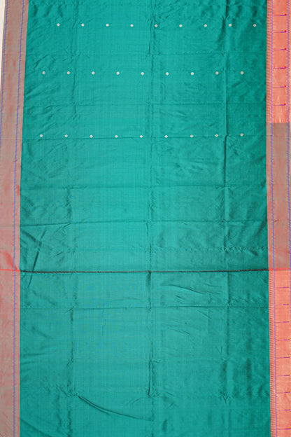 paithani-silk-butta-teal-green-saree-with-single-muniya-border-1215772060