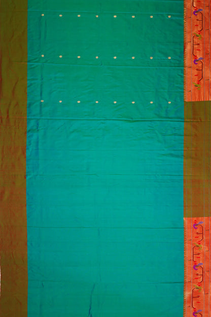 paithani-silk-butta-dual-tone-green-and-blue-saree-with-akruthi-border-1215772073