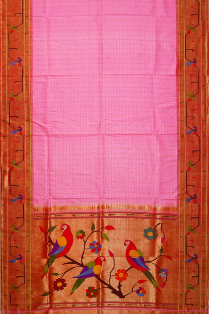 paithani-silk-checks-baby-pink-saree-with-akruthi-border-1215772535