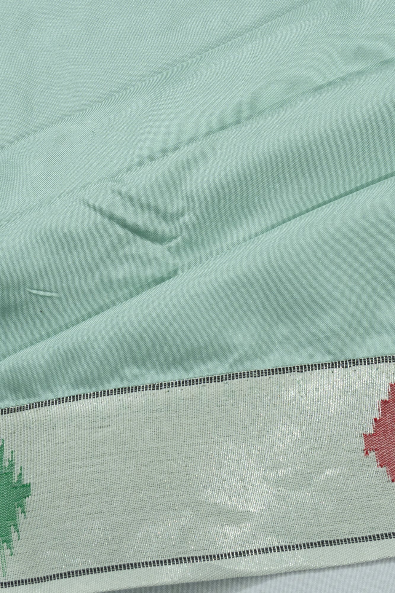 Banarasi X Paithani Silk Butta Pastel Blue Saree