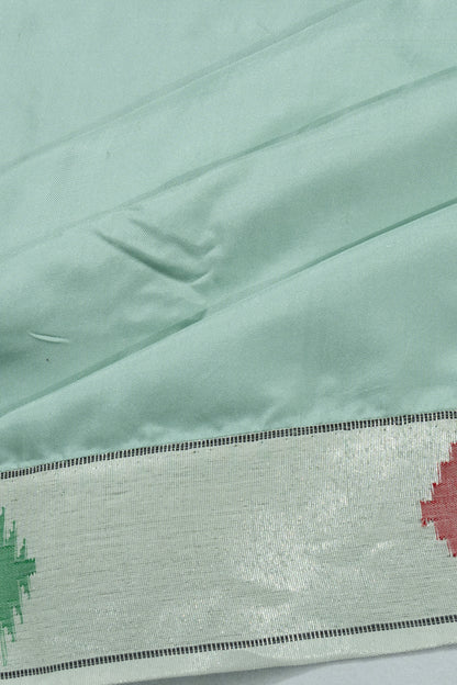 Banarasi X Paithani Silk Butta Pastel Blue Saree
