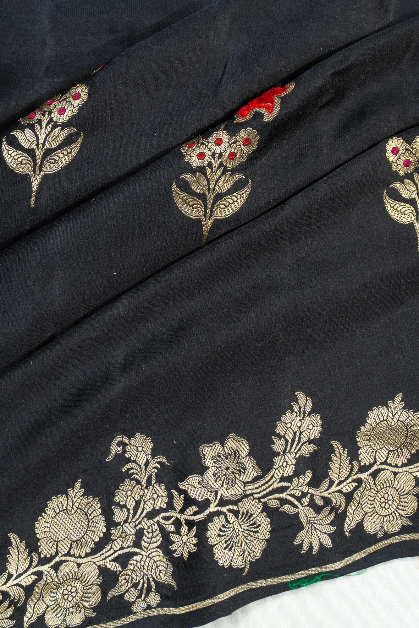 Banarasi Satin Butta Black Saree