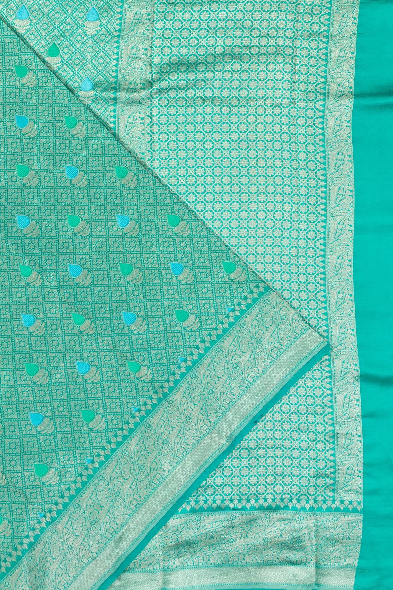 Banarasi Silk Brocade Sky Blue Saree